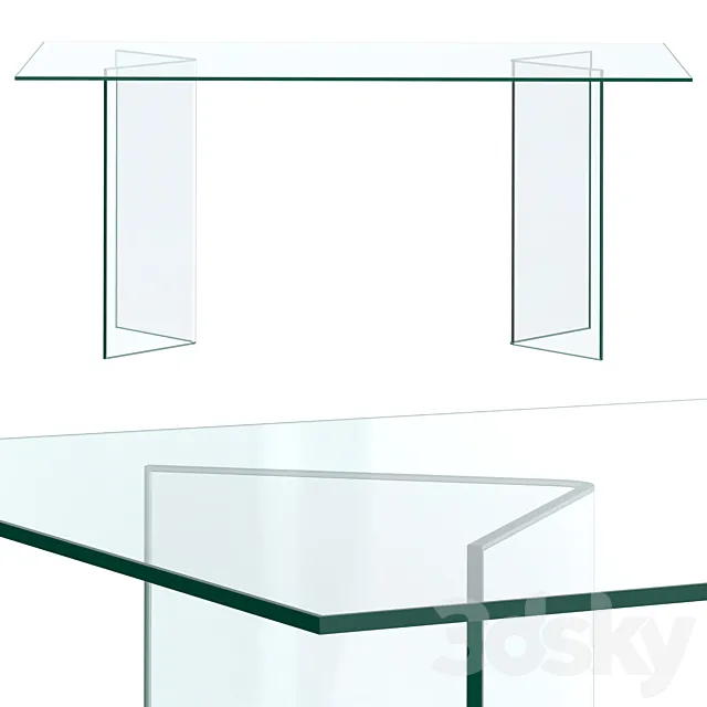 Glass table Burano 3D Model