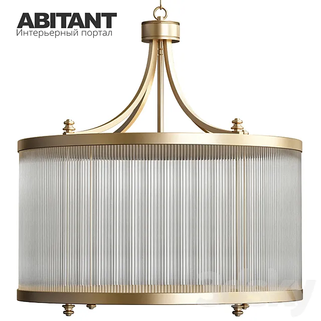 Glass Tube Chendelier 3D Model