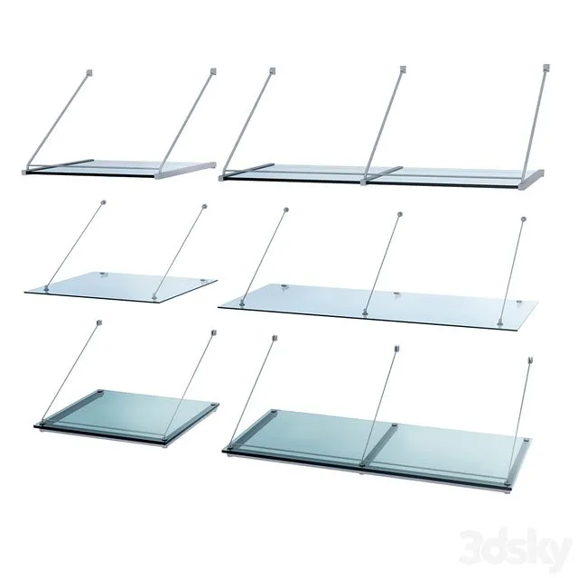 Glass Visor Set 3D Model