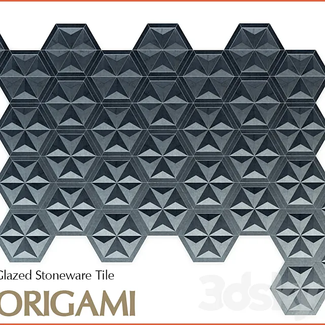 Glazed stoneware tiles - Origami 3D Model
