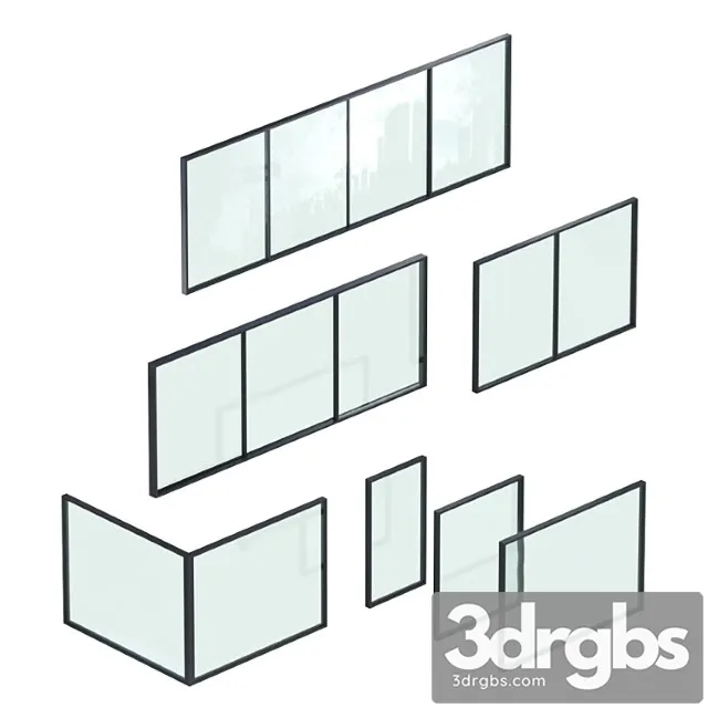 Glazing Set 01 3D Model Free