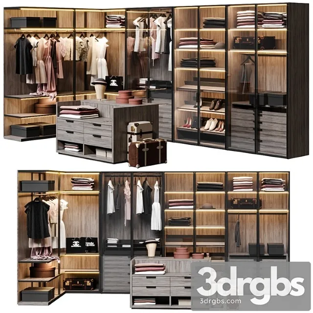 Gliss Master Window Wardrobe Set 3D Model Free
