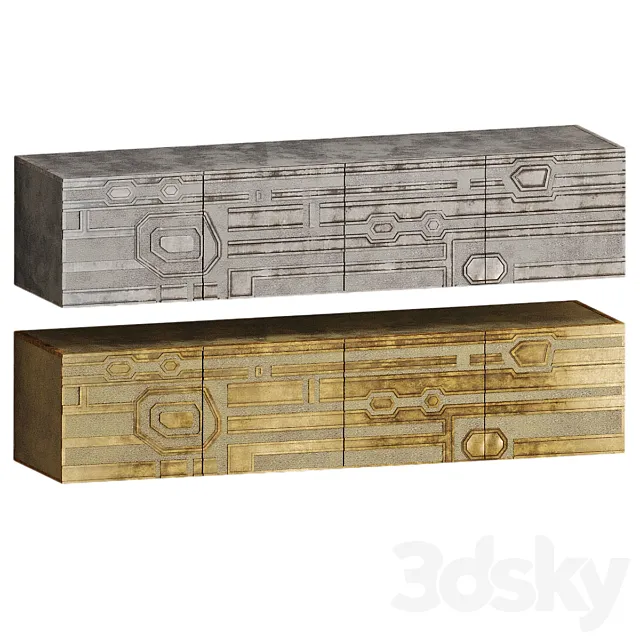 Global Views Abstract Block Cabinet 3DModel