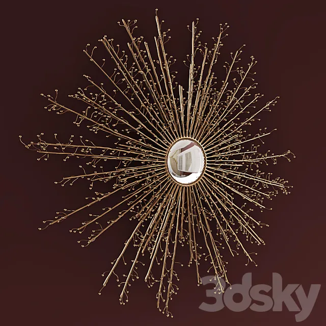 Global Views Berries Mirror Brass 3DModel