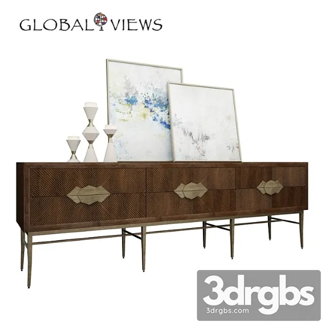 Global views console and chest 2 3D Model Free