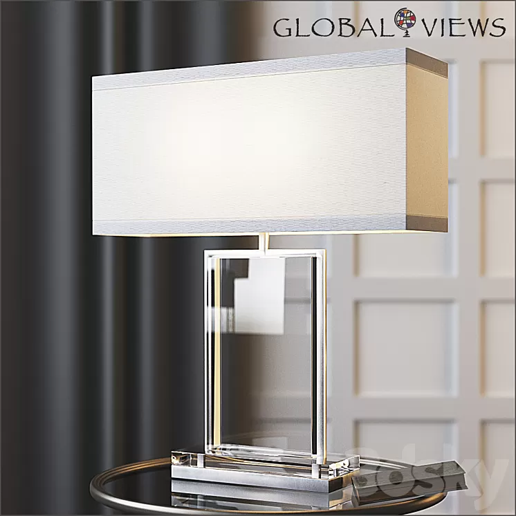 Global Views Crystal Slab Lamp 3D Model