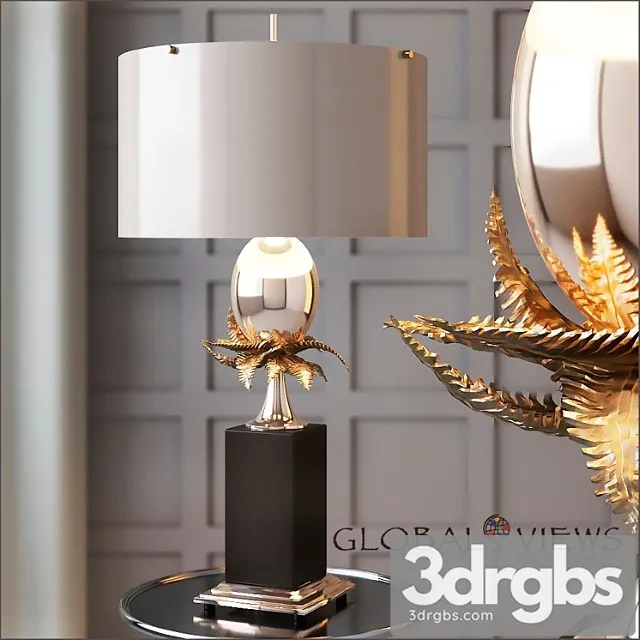 Global Views Egg and Palm Lamp 3D Model Free