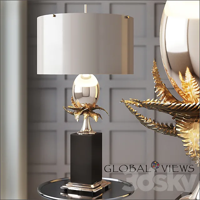 Global Views Egg and Palm Lamp 3DModel