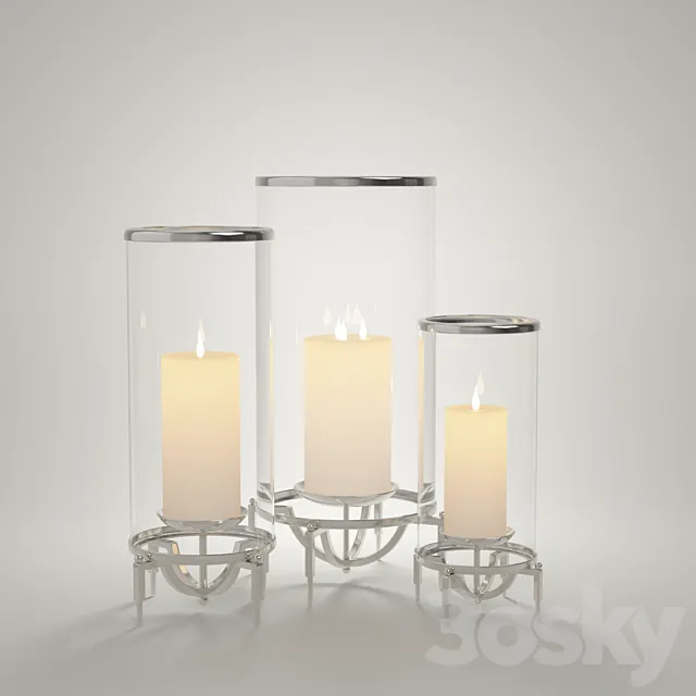 Global Views Elevated Hurricane Candle Holder 3DModel