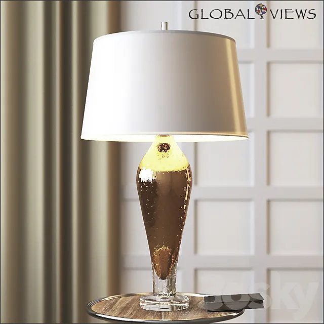 Global Views Golden Bubble Art Glass Lamp 3DModel