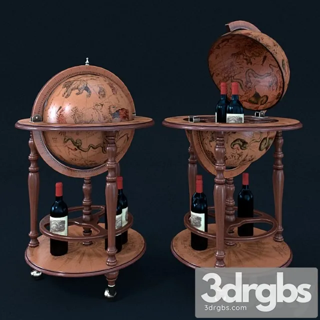 Globe bar 3D Model Download