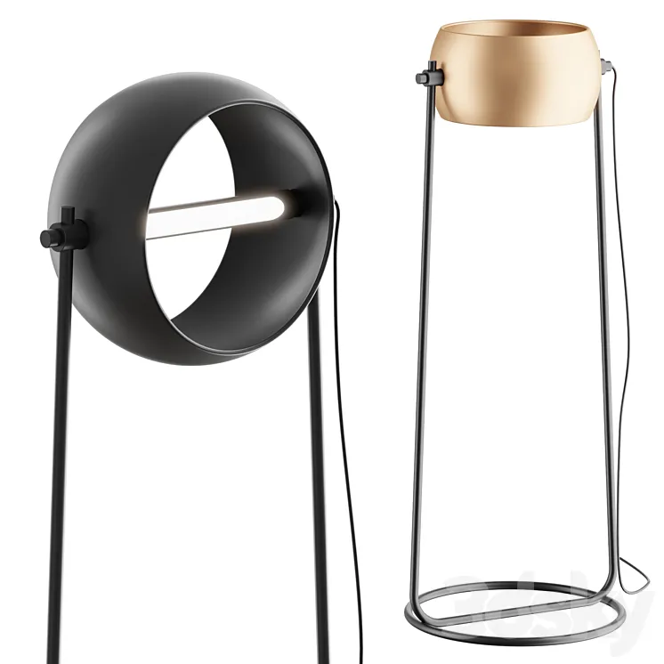 Globe Floor Lamp 3D Model Free Download
