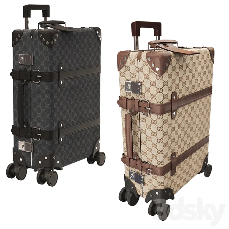 Globe-Trotter GG medium suitcase Gucci 3D Model Free