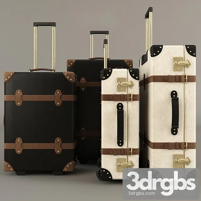 Globe-trotter suitcases 3D Model Free