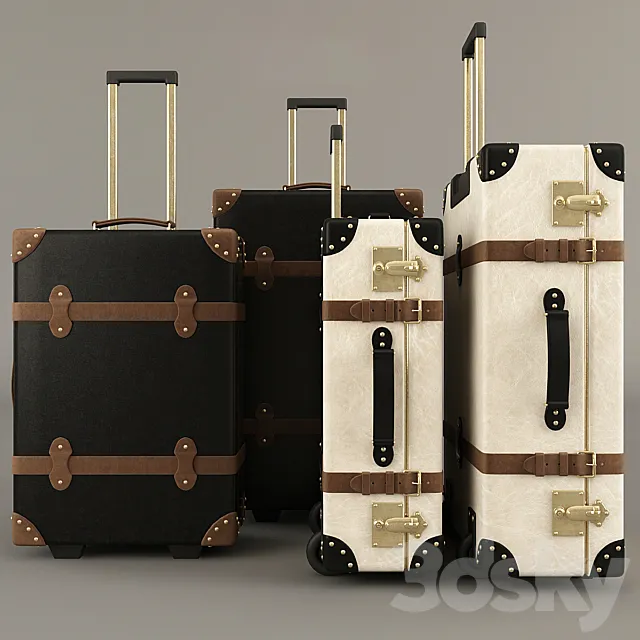 Globe-Trotter suitcases 3DModel