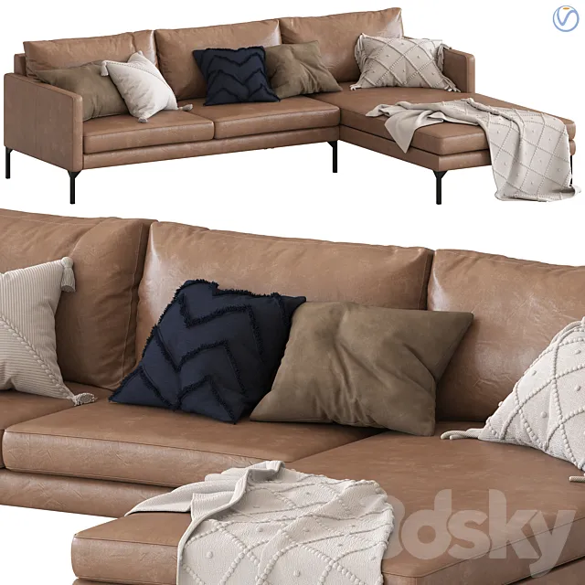 Globewest Bogart 2 seater sofa and chaise 3D Model