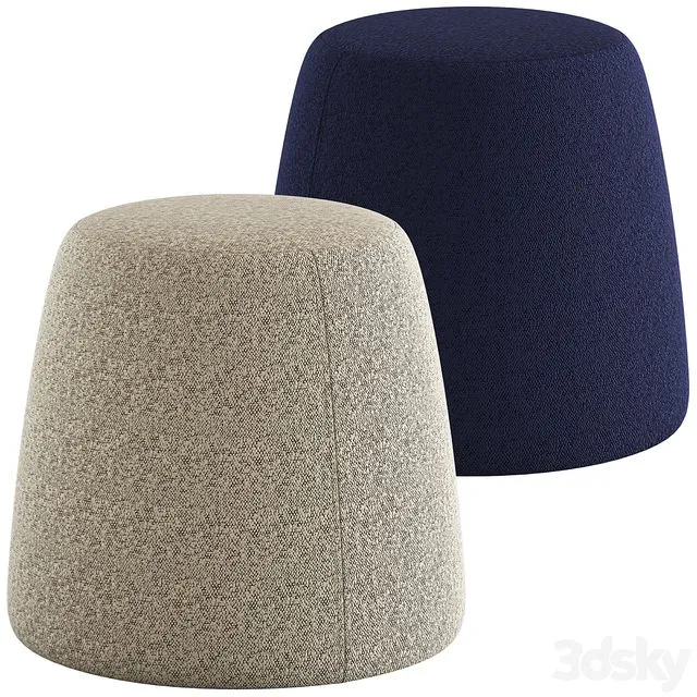 Globewest Felix Pebble Ottoman 3D Model
