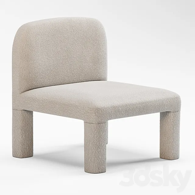 Globewest Hugo Arc Occasional Chair 3D Model