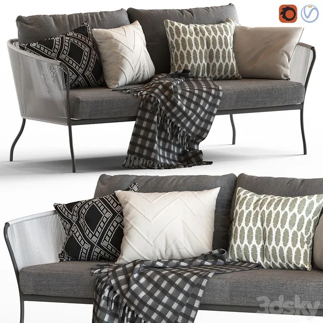 Globewest Malaga Sofa 3D Model