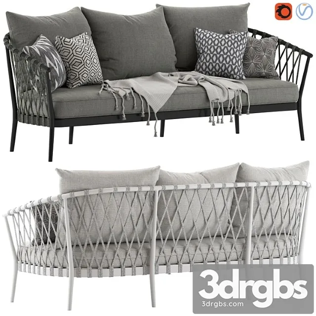 Globewest Maui 3 Seater Sofa 3D Model Free