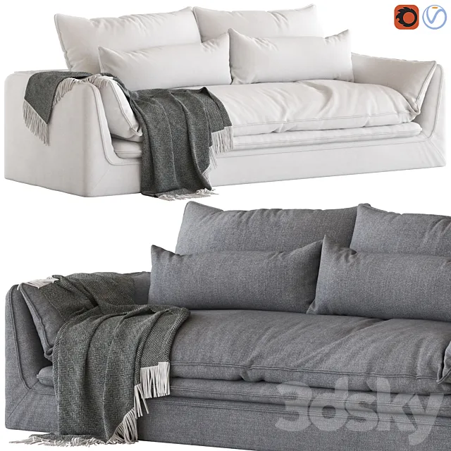 Globewest Orlando Seamed 4-Seater Sofa 3DModel