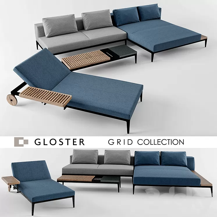 Gloser Grid Collection 3D Model