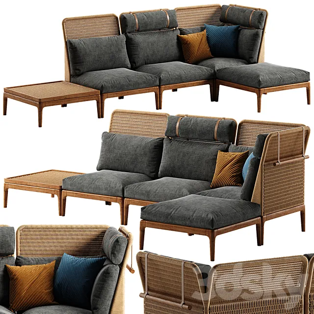 Gloster Lima sofa 2 3DModel