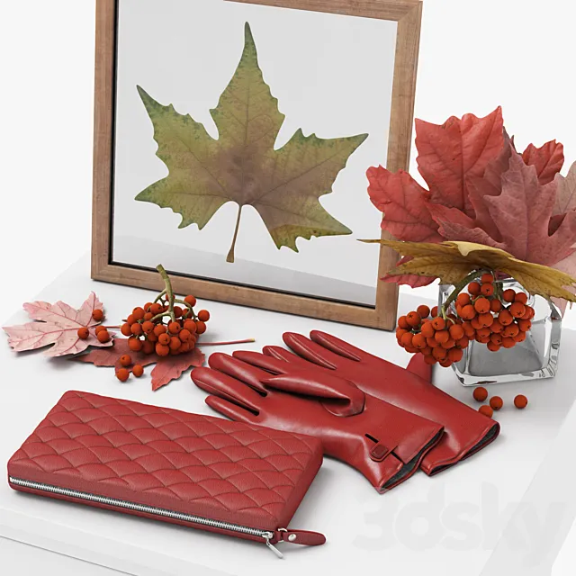 Gloves _ & _ Leafs 3D Model