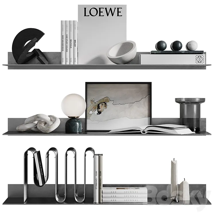 Glowe decorative set 3D Model Free