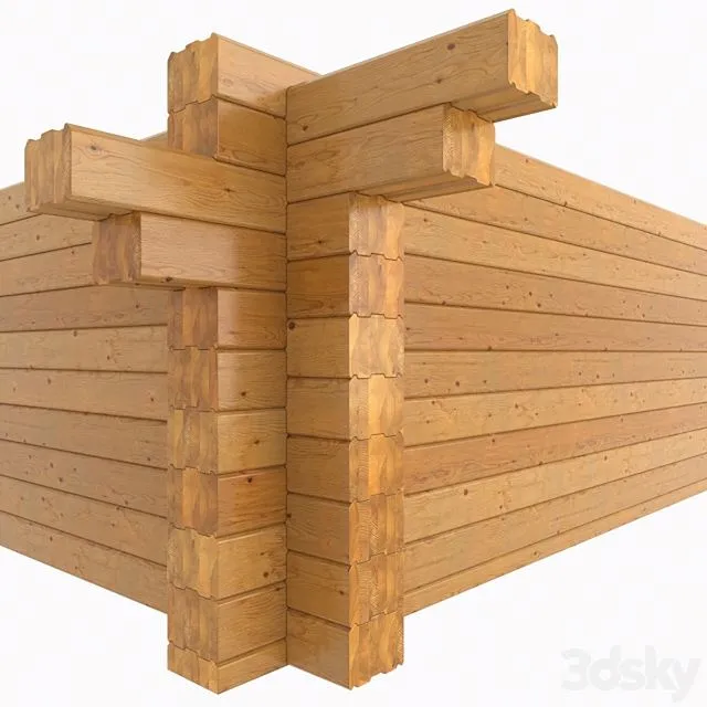 Glued laminated timber 3D Model