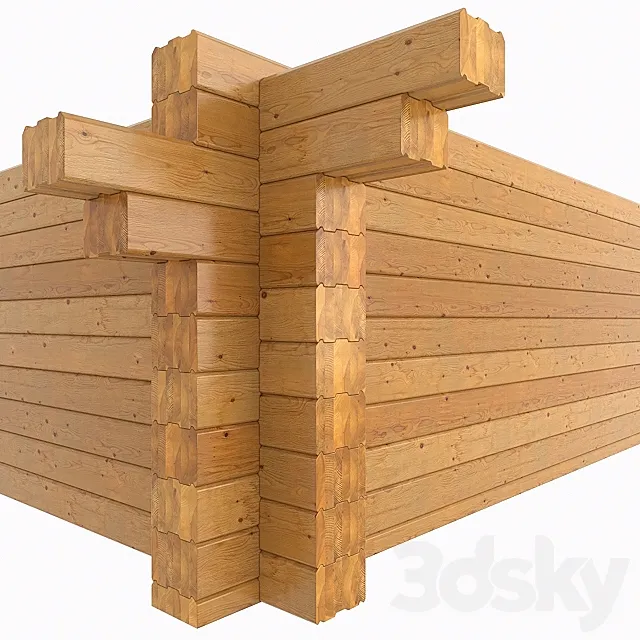 Glued laminated timber 3D Model