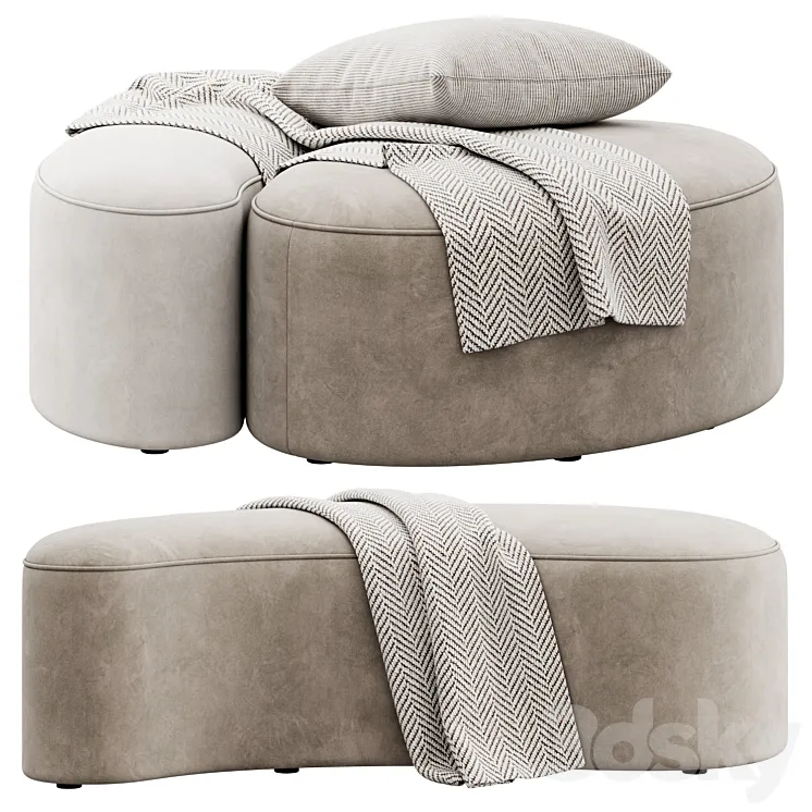 Goa Poufs by ETRO Home Interiors 3D Model Free