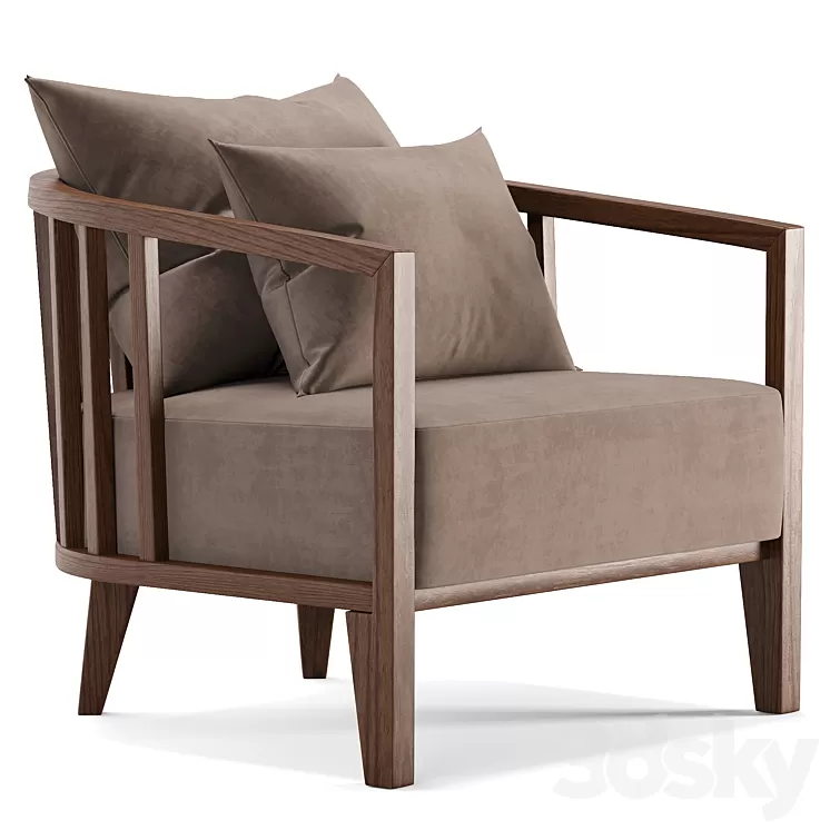 Goba armchair 3D Model Free