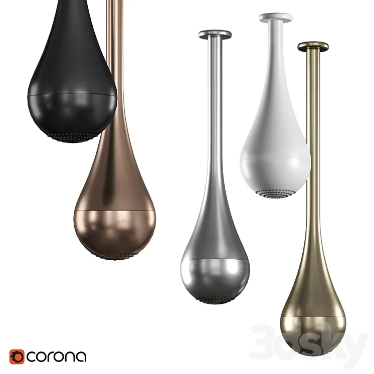 Goccia Gessi | Ceiling shower head 3D Model Free