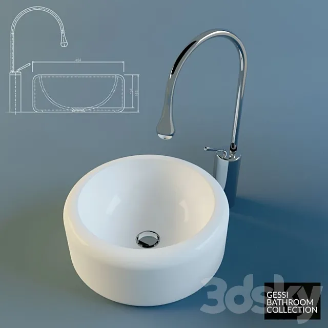 GOCCIA washbasin 3D Model