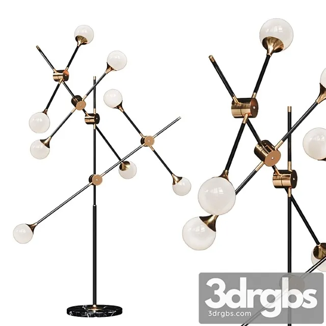 Gold 8 white milk shades 3D Model Free