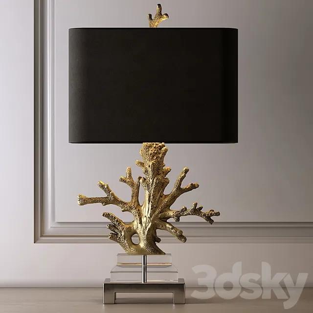 Gold coral table lamp Free Download