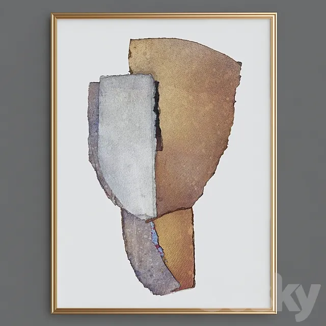 Gold human painting 3D Model