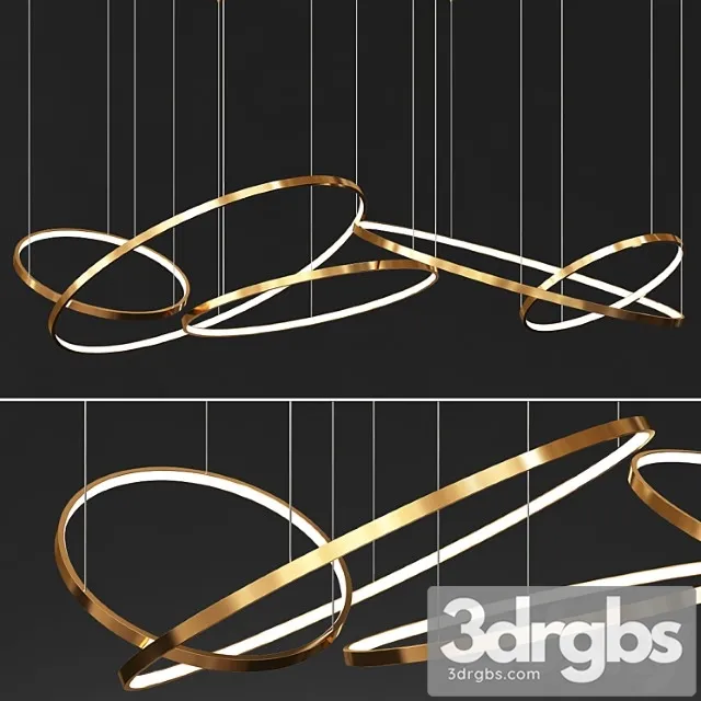 Gold ring chandelier 3 Free Download