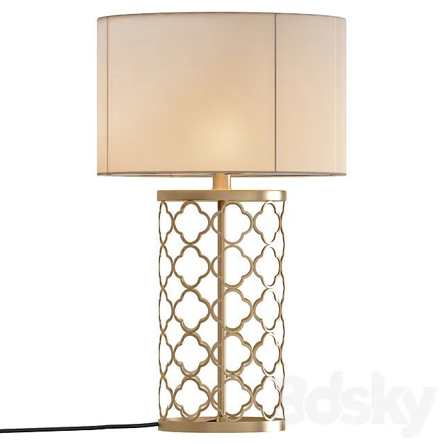 Gold Table Lamp Elegant 3D Model