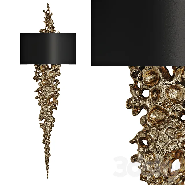 Gold wall light LAVA Vetvi store 3D Model