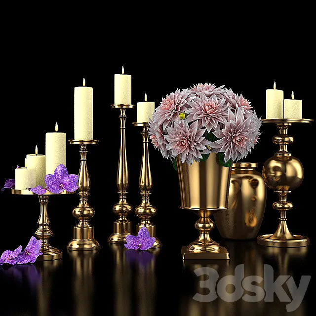 Gold_Pillar_Holders Free Download