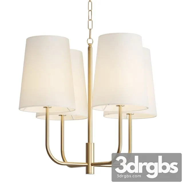 Golden Chandelier Louvre Home Kristen 3D Model Free