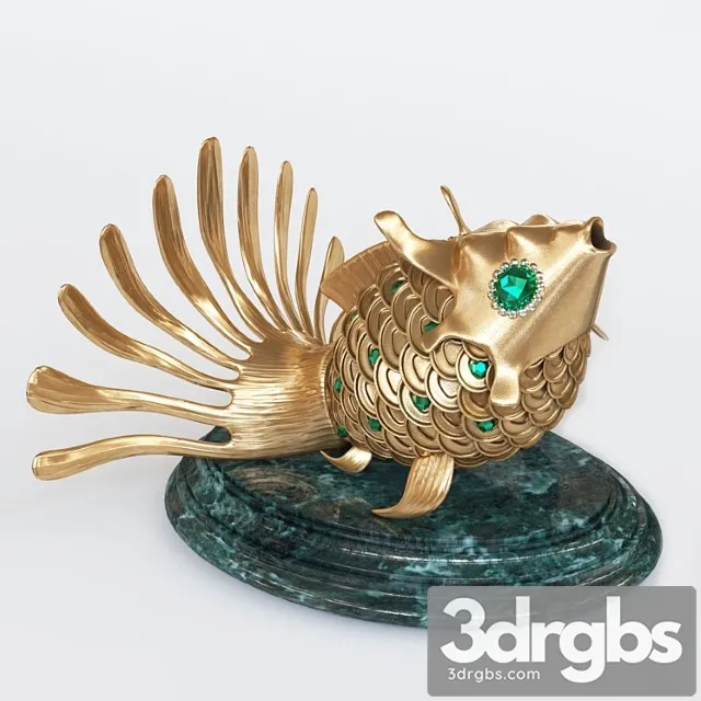 Golden fish 3D Model Free