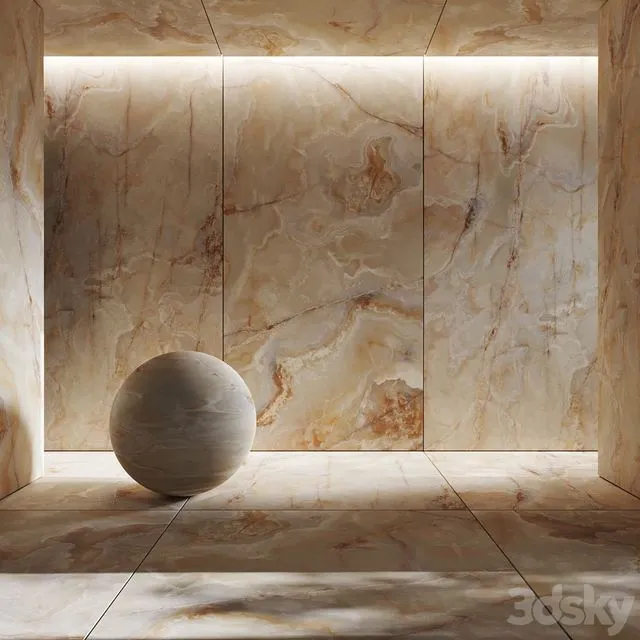 Golden Onyx Porcelain Tile 3D Model