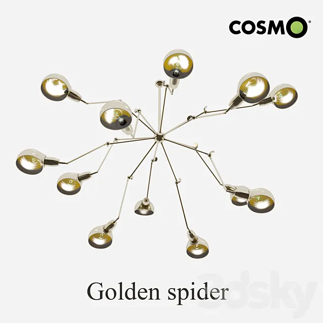 Golden spider 3D Model