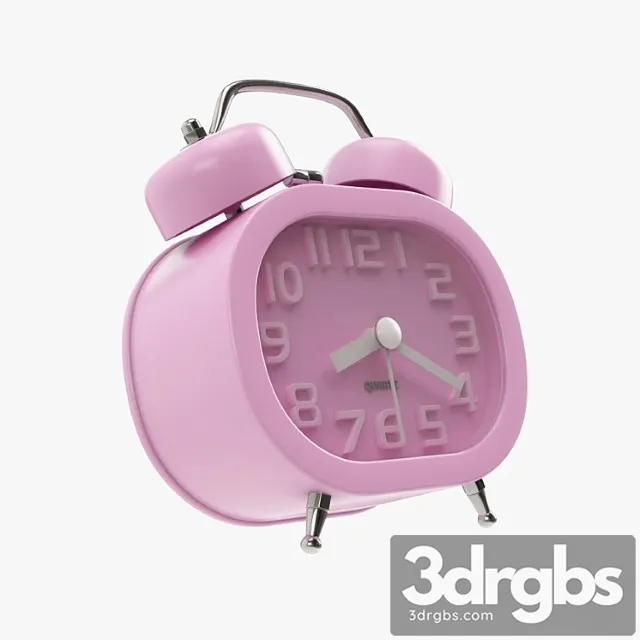 Goldfox fashion oval cute twin double bell desk alarm clock 3D Model Free