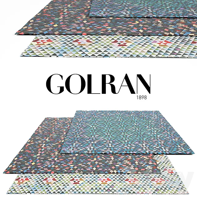 Golran Triangles Rug Set 1 3DModel