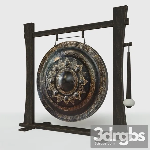 Gong Sculpture 3D Model Free