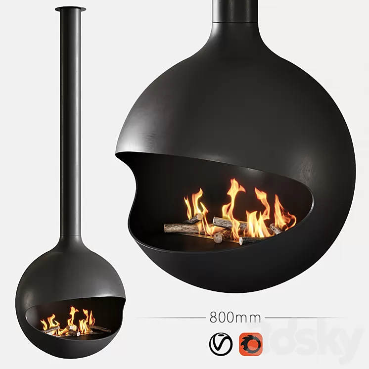 Good fire sphere 800 3D Model